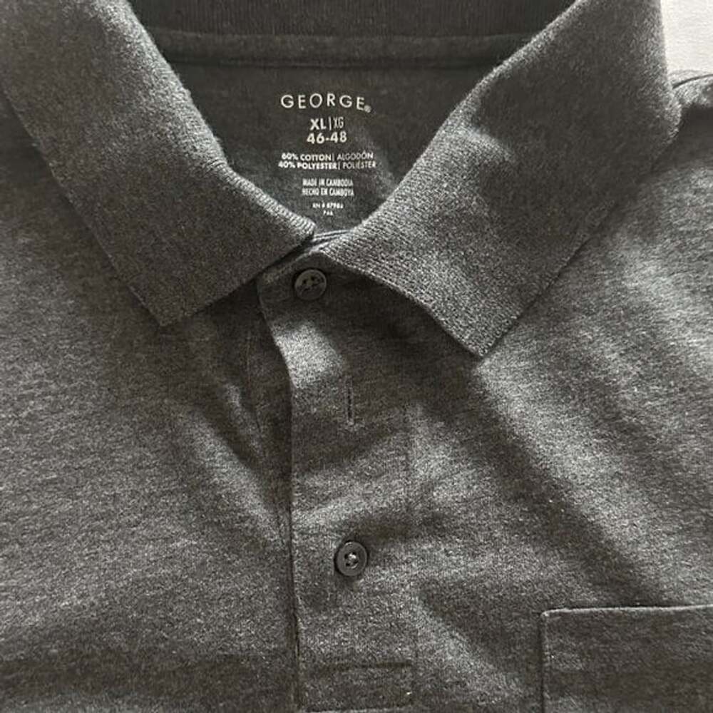 George Men's Charcoal Polo Shirt